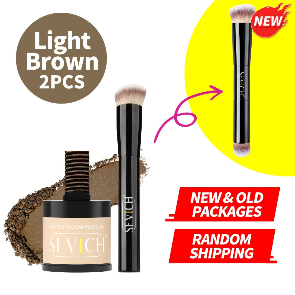Hair Root & Hairline Concealer Powder Kit with Brush, Instant Coverage for Thinning Hair, Receding Hairline & Bald Spots — im