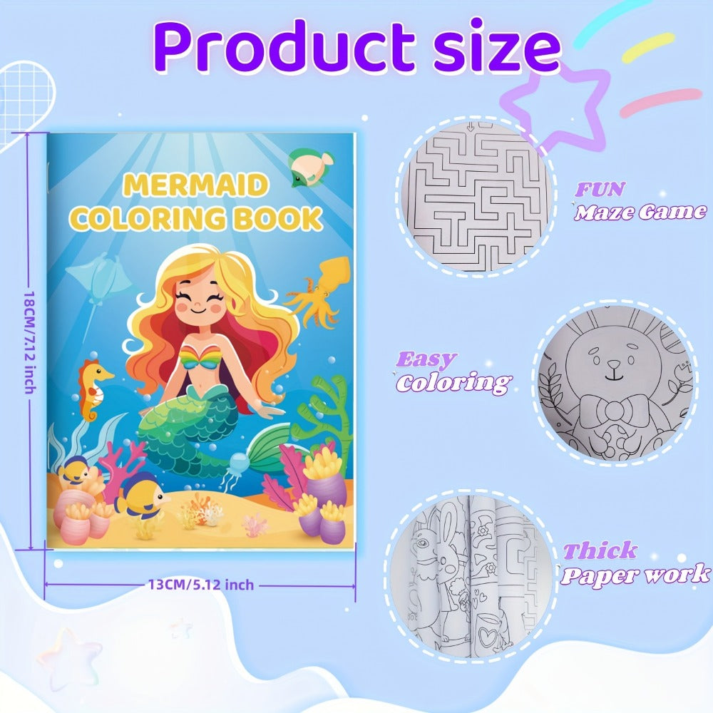 Bulk Coloring Books for Kids 26 Pack – Dinosaur Mermaid Animal Themes Party Favors Goodie Bag Stuffers for Birthday Classroom