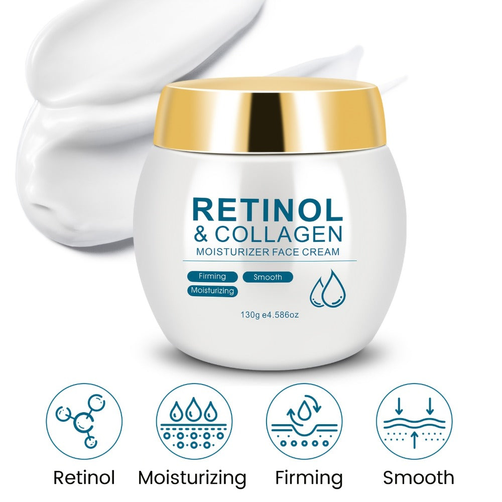 Face Cream Retinol and Collagen 130g Jar or Retinol Essence Option for Day and Night Skin Care — image 6
