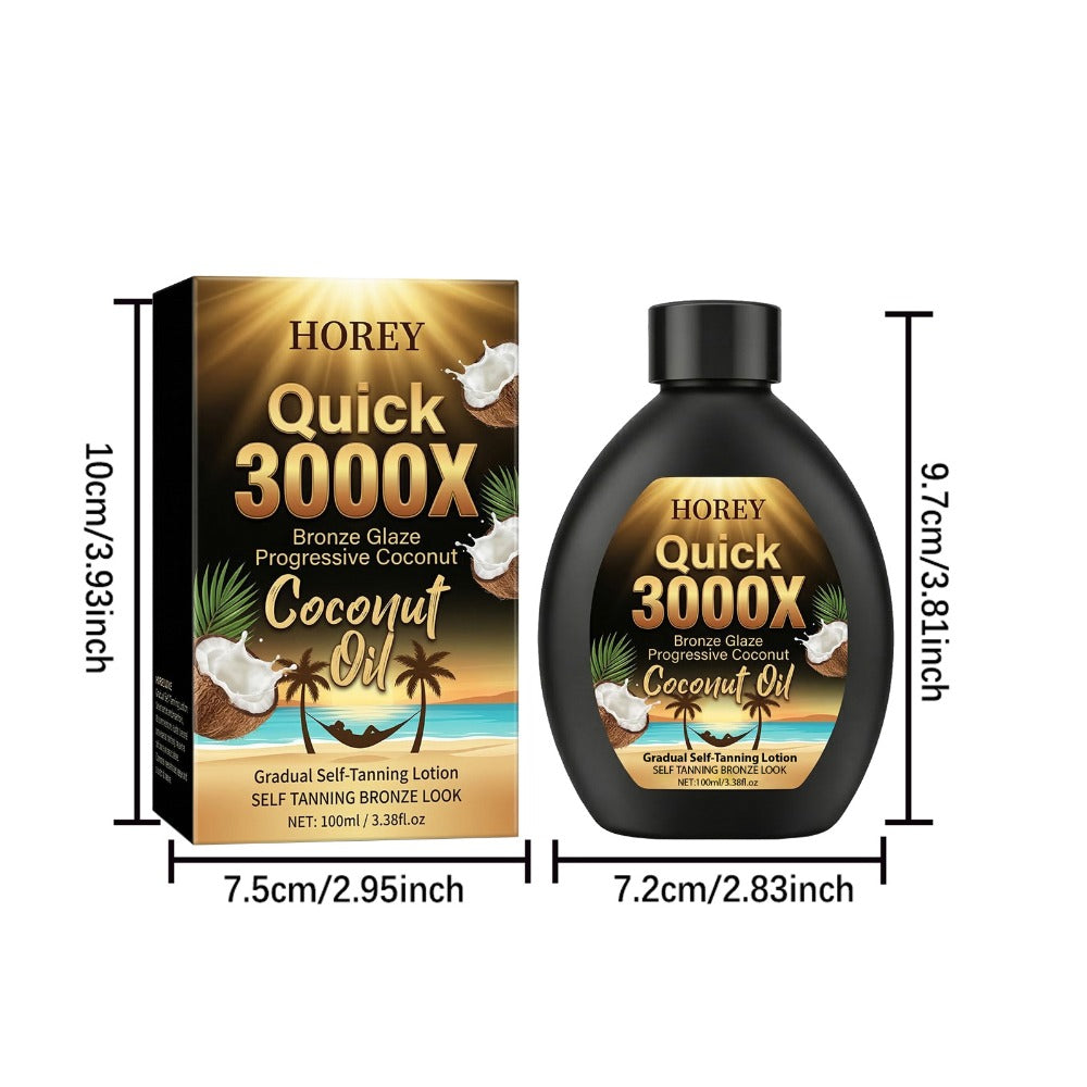Coconut Oil Self-Tanning Lotion 100ml in Black Flip-Cap Bottle with Gold Label for Body Application — image 4