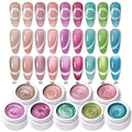 Nine-Color Cat Eye Gel Polish Jar Set with MORDDA Flower Order Shades and Included Magnetic Tool — image 13