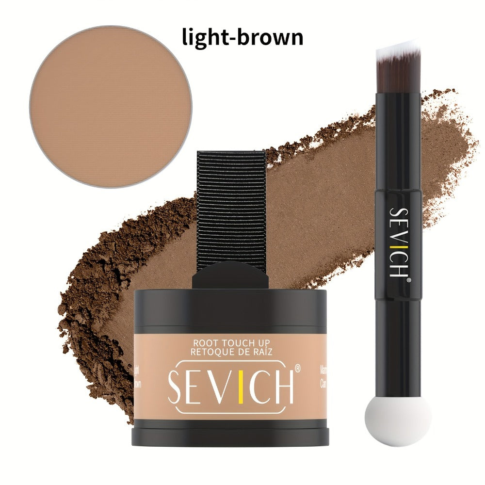 Hairline Powder Root Touch-Up Kit with Refill & Brush – Waterproof Instant Grey Hair Concealer Fills Sparse Hairline Bald Spo
