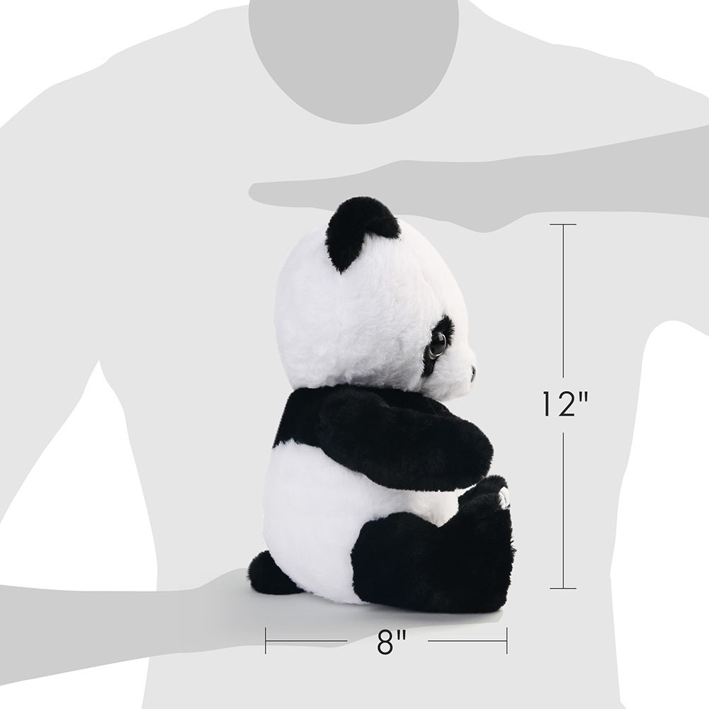 12-Inch Jumbo Light-Up Panda Plush with Color-Changing LEDs, Soft Stuffed Body, Button Control and 2-AA Battery Compartment —