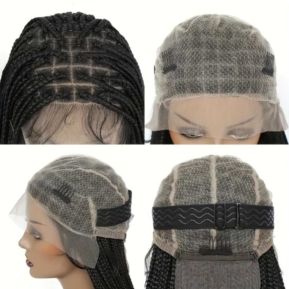 Long Box-Braid Wig with Full Lace Cap in 26- or 38-Inch Lengths and Four Lettered Color Options — image 17