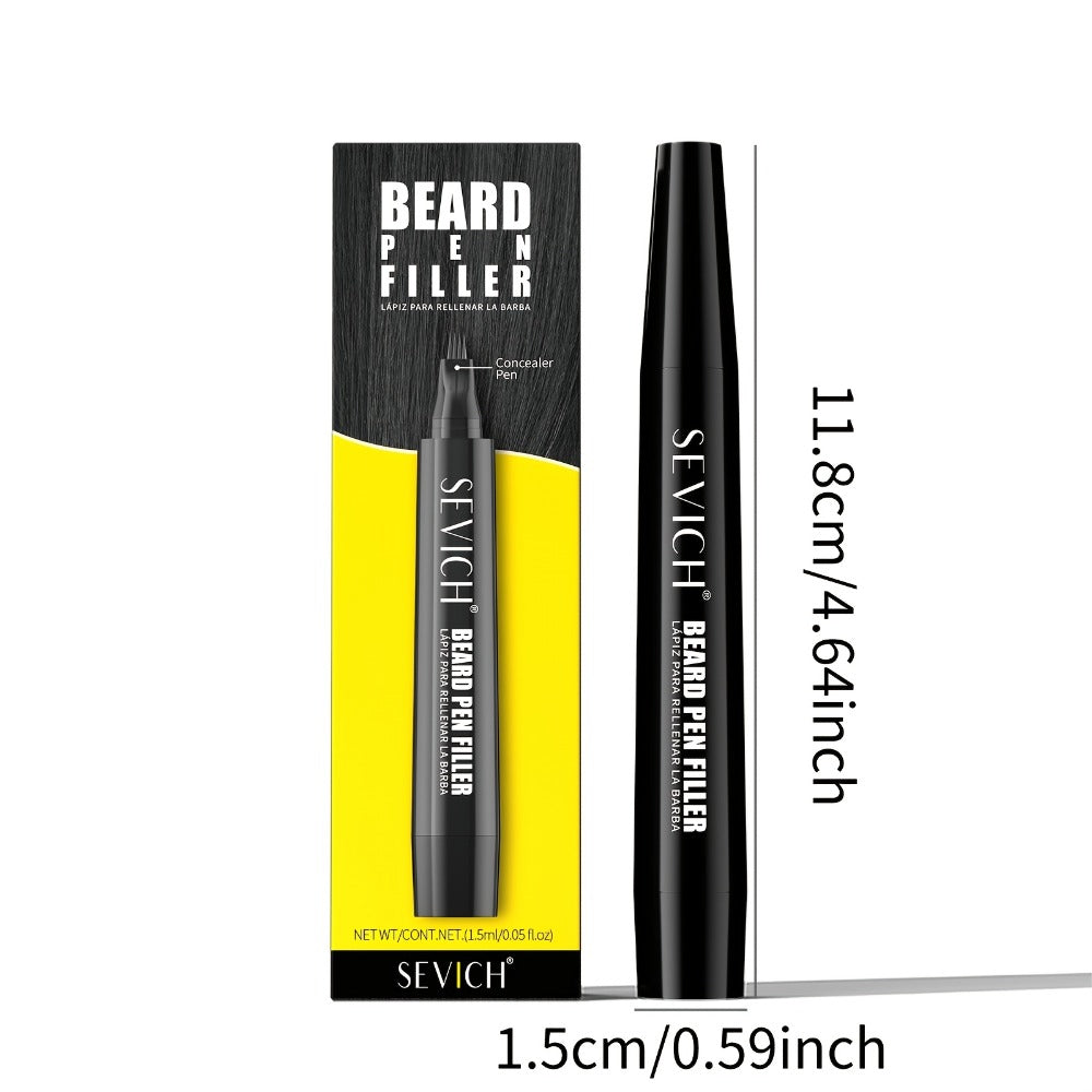 Beard Filler Pencil with Brush, Waterproof Beard Pencil for Fuller Thicker Beard, Fills Sparse Patchy Beard & Mustache — imag