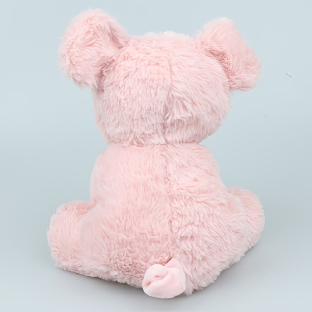 Stuffed Animal Pink Pig with Big Eyes, Curled Tail and Pillow-Style Body for Nursery or Sofa Decor — image 10