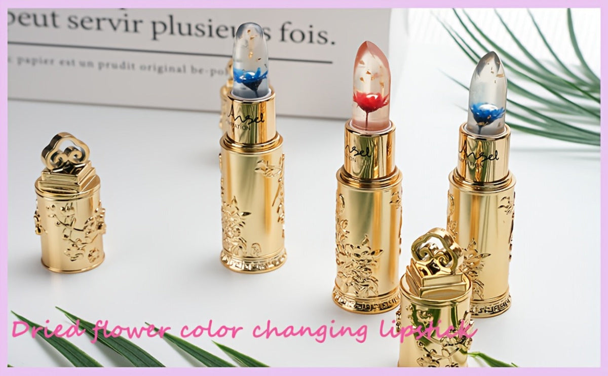 Color Changing Lip Gloss Set 3 Pcs, Temperature Magic Pink Tint Crystal Jelly Balm & Lipstick, Plant Squalane Lip Makeup — im