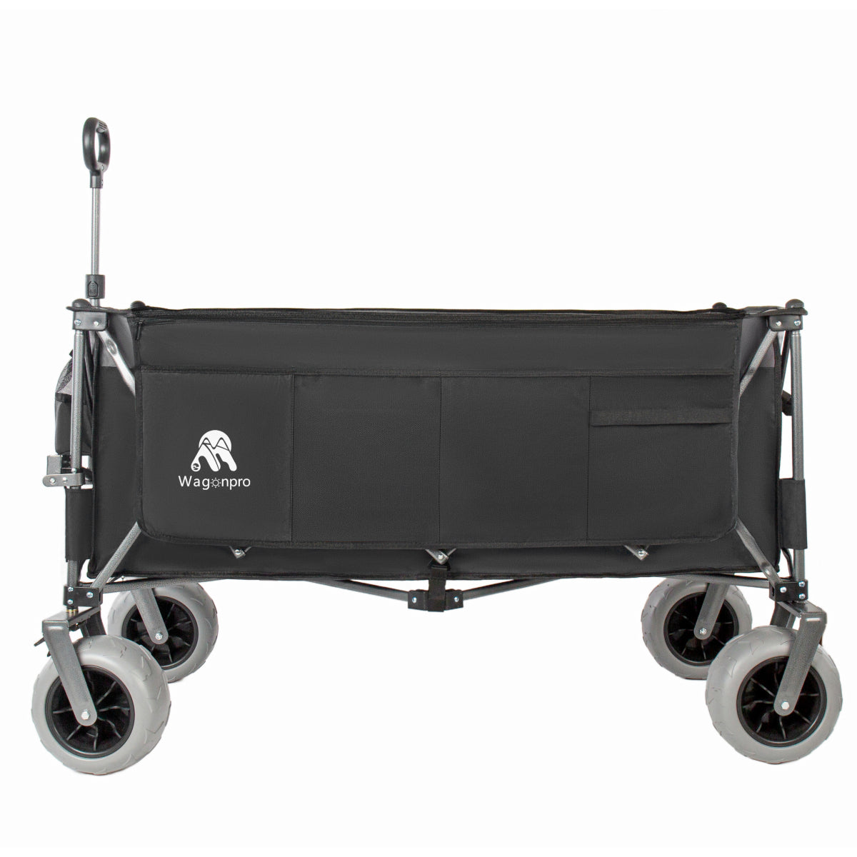 Folding Wagon 52 Inch Utility Cart Collapsible Beach Wagon with Frame for Garden Sports Camping Outdoor — image 4