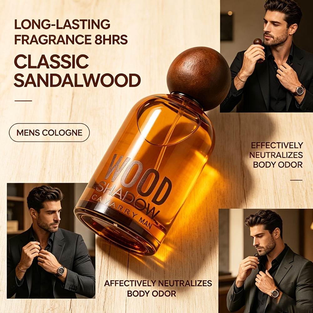 Perfume for Men Wooden-Bottle Spray with a Woody Sandalwood Profile and Two Options in a Distinctive Bottle Presentation — im