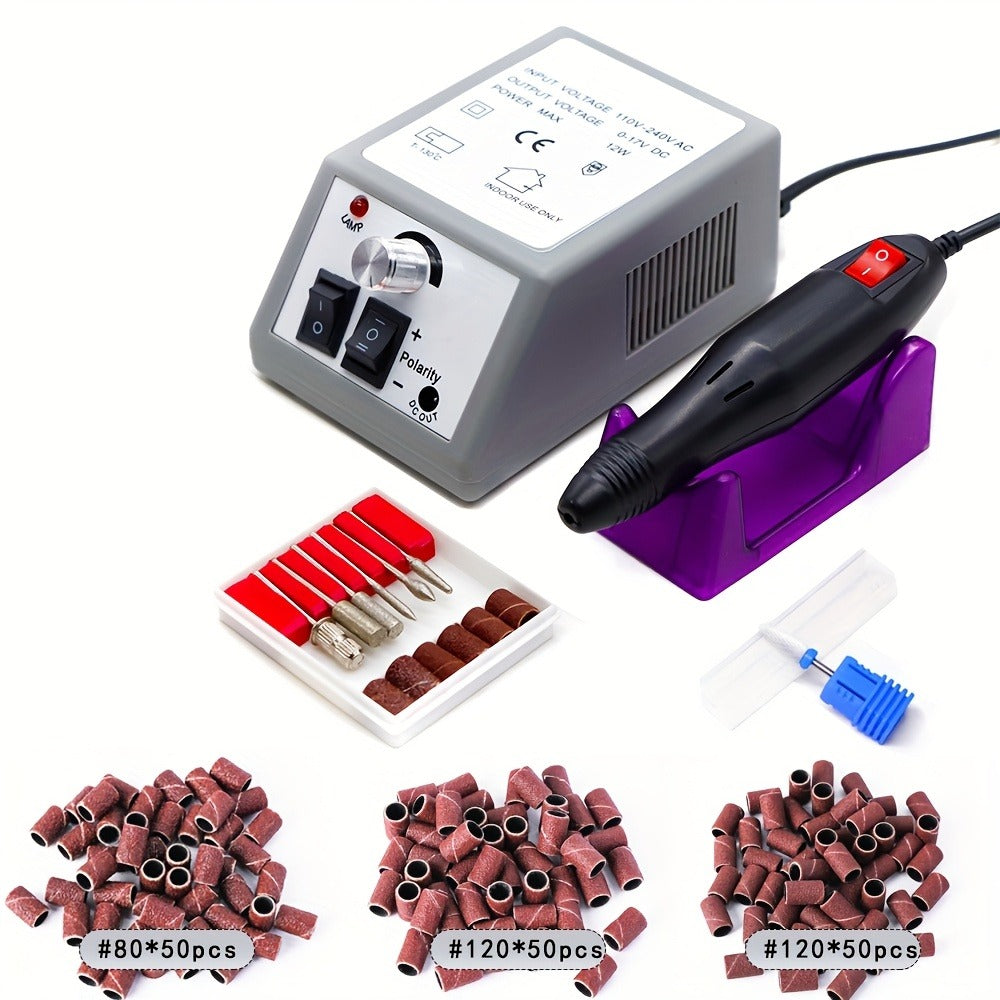 Electric Nail Drill 20000 RPM Console Kit with 6 Bits, 50 Sanding Bands and Standard or 8-in-1 Options — image 6