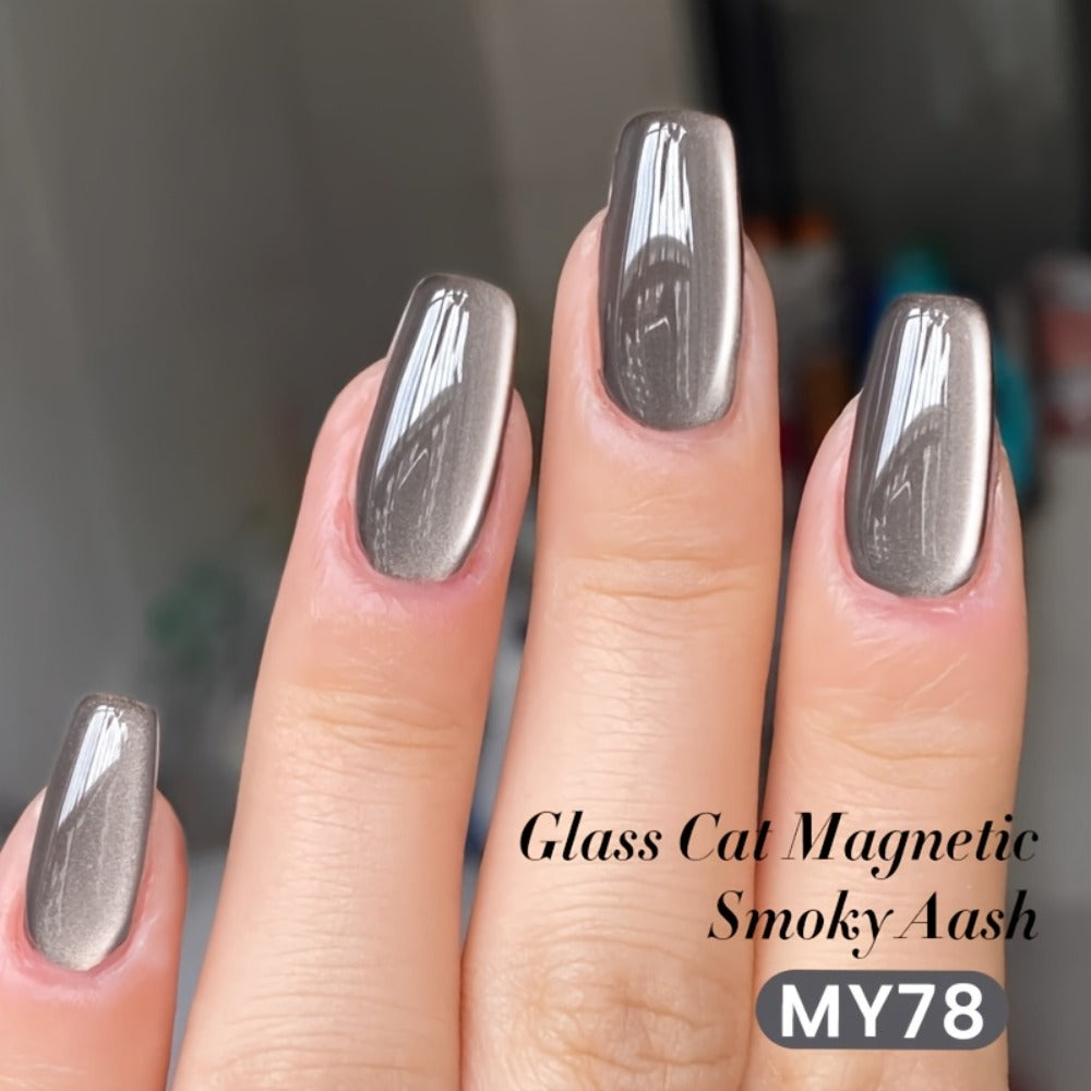 10ml BORN PRETTY MY78 Cat Eye Gel Polish in Smoky Ash Gray with Magnetic Tool and UV/LED Curing Label — image 7