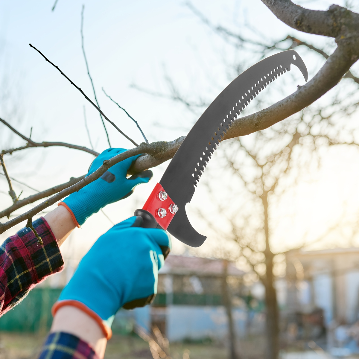 26FT Manual Pole Saw with Pruner & Bag for Garden, Patio and Yard Use, with the Listed Configuration — image 11