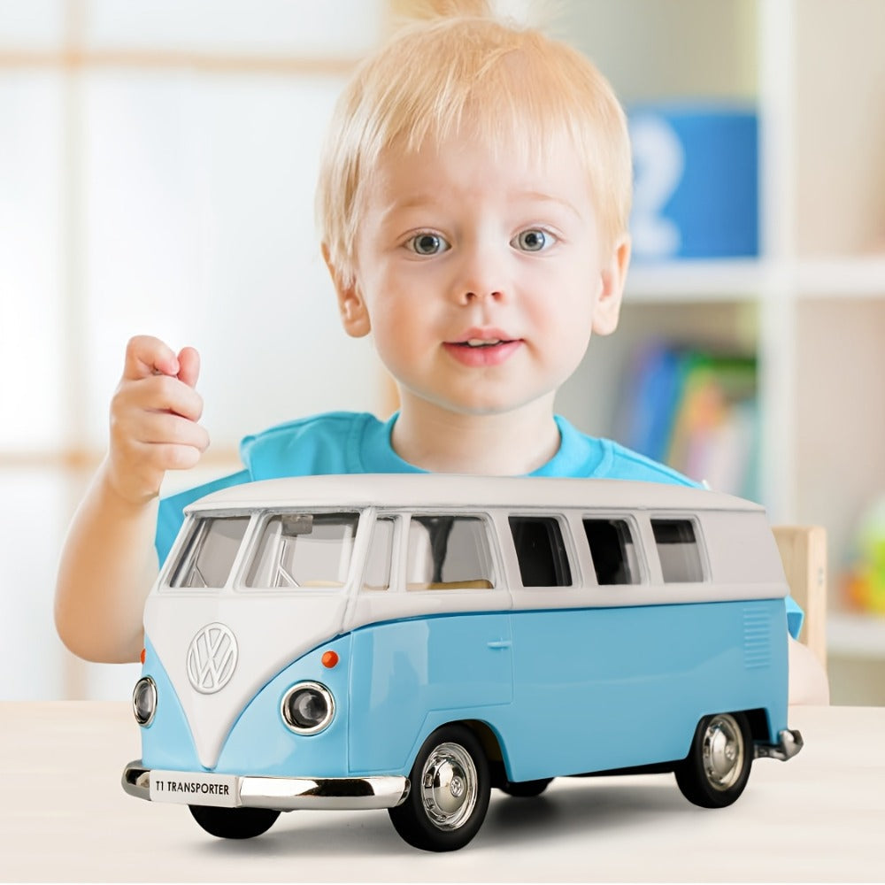 1:36 Volkswagen Bus Die-Cast Toy Car Model with Openable Doors & Pull-Back with the Listed Color, Size or Set Options for Eve