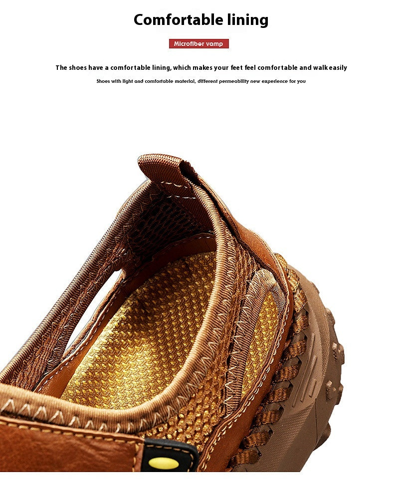 Summer Outdoor Casual Hollow Mesh Surface Breathable Men's Sandals