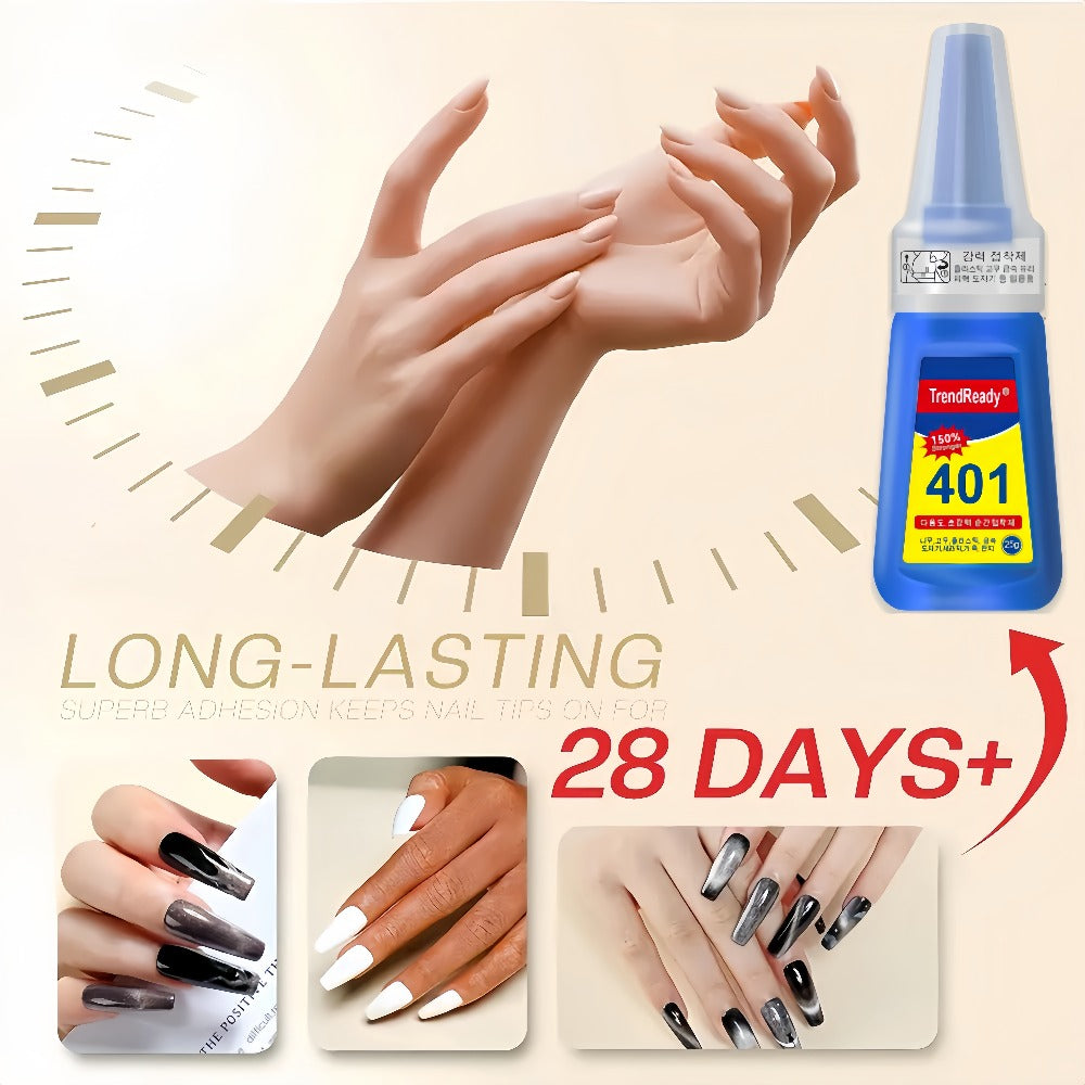 Nail Glue 2 Pack 25g Each Super Strong Waterproof Extra Hold – Fast Drying No Lamp Needed Long Lasting Press On Nail Adhesive