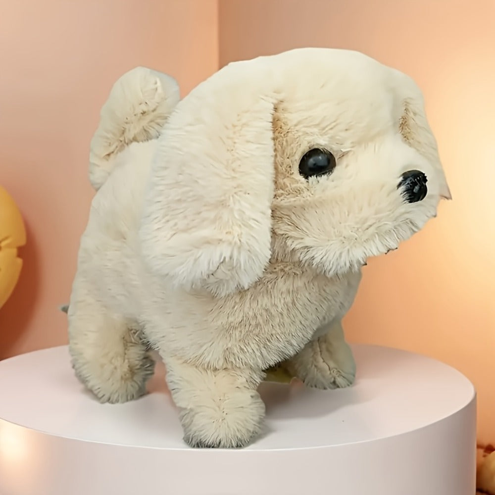 Plush Electric Puppy Toy That Walks & Barks, Interactive Electronic Pet with Plush & Gift Box, Parent-Child Companion — image