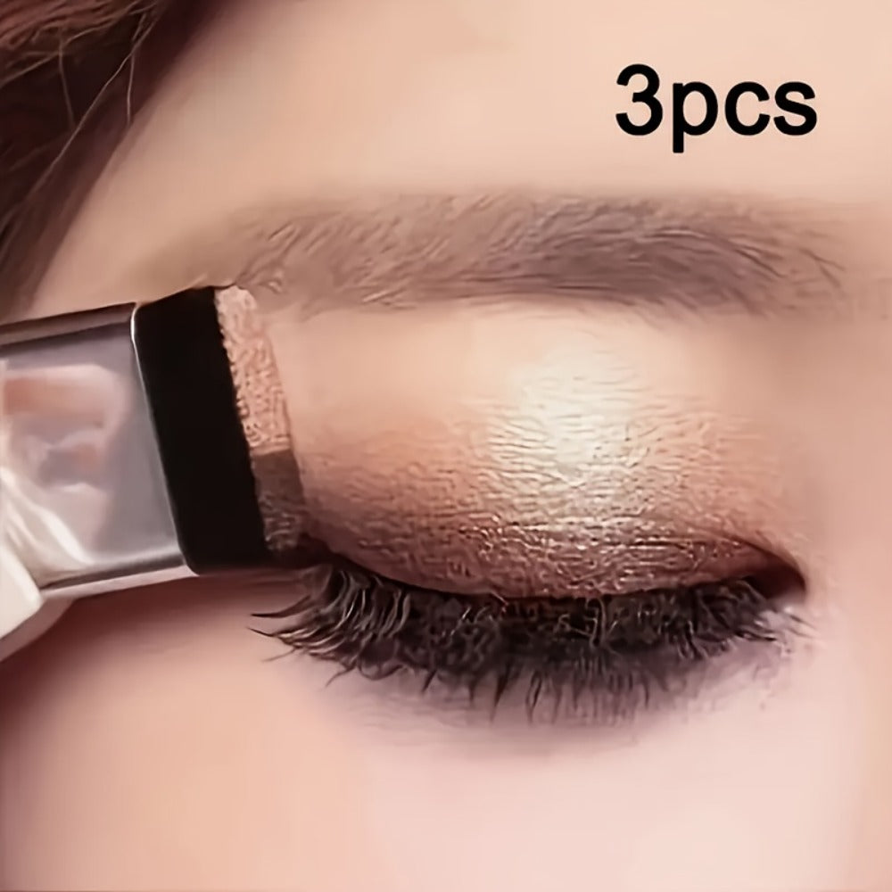 Duo Eyeshadow Palette Set 3 Pack, 2-Color Matte & Shimmer Blendable Eye Makeup with Applicator Brush — image 2