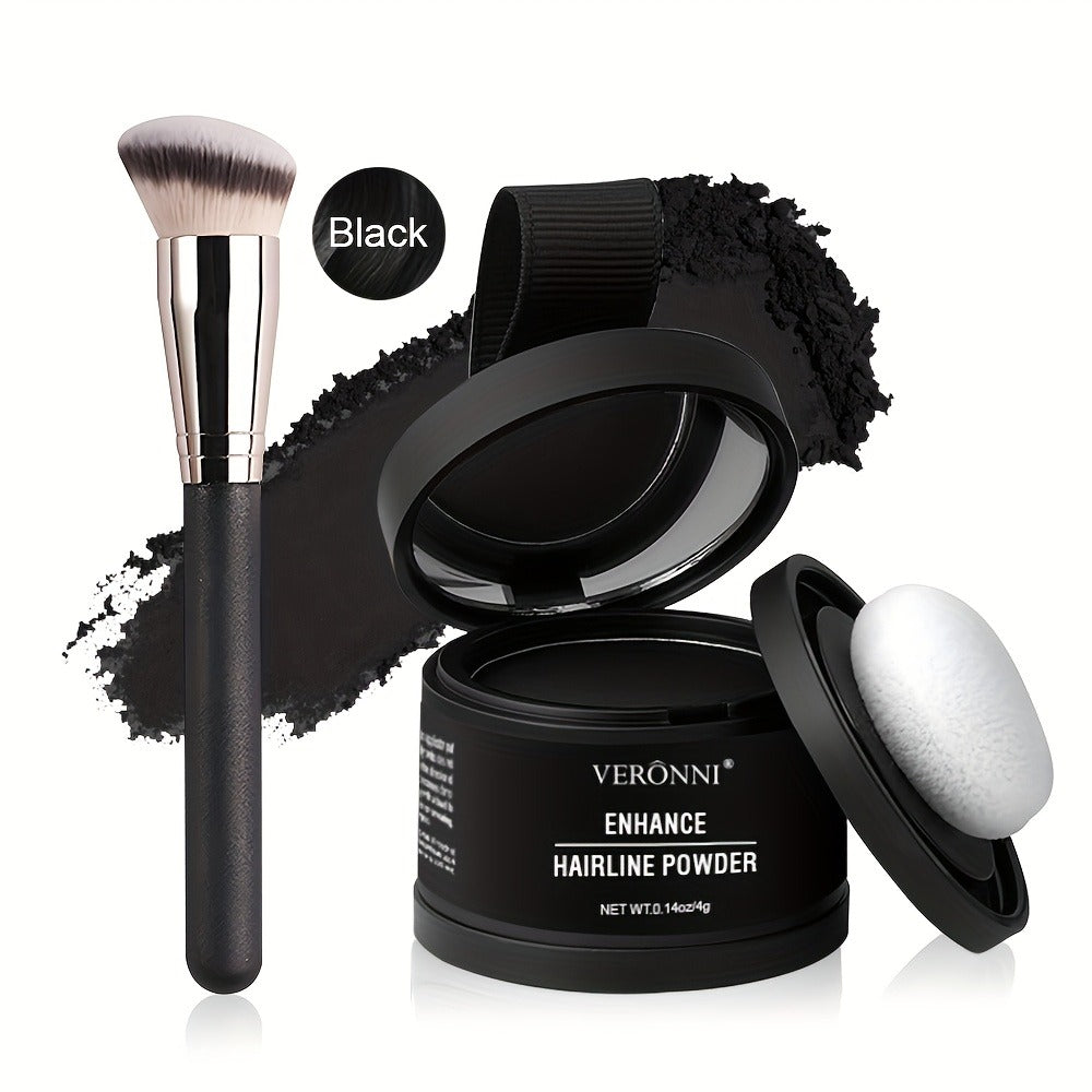 Hairline Shadow Powder Kit with Brush – Waterproof Hairline Concealer & Hair Root Touch Up Powder | Instant Fuller-Looking Ha
