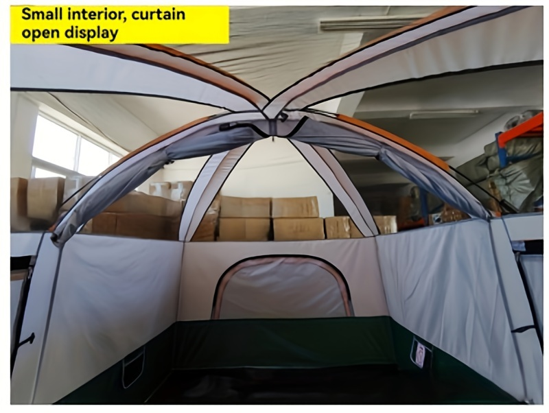 Camping Tent Two-Room Family Cabin with Shared Hall, Mosquito-Net Panels and Two Capacity Options — image 12