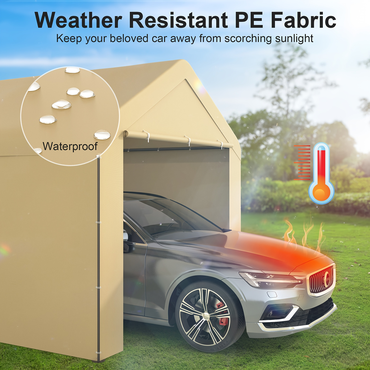 Carport Canopy 10x20 Portable Garage UV Protection for Garden, Patio and Yard Use, with the Listed Configuration — image 10