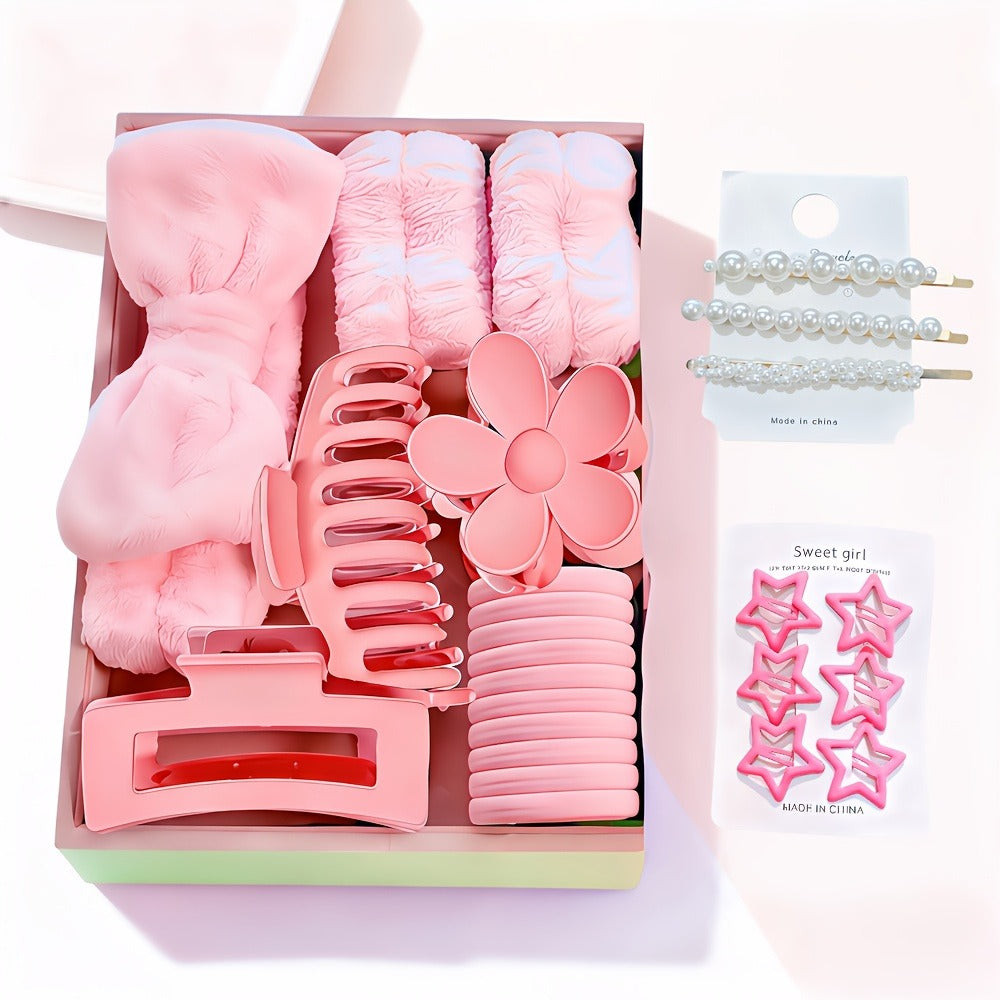 Hair Accessories Mixed Headband, Hair Clip, Hoop and Elastic Set in Fourteen Color Combinations — image 8