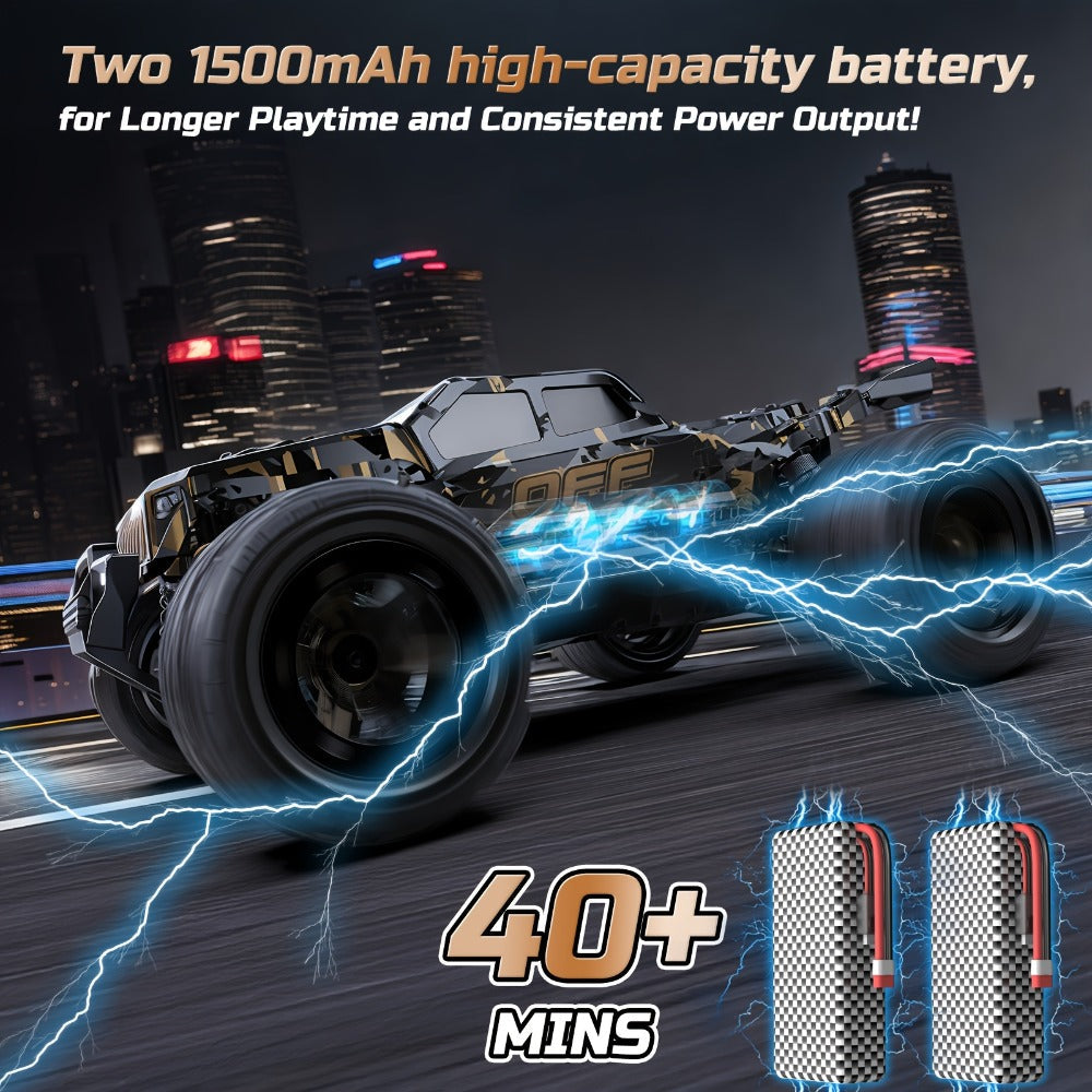 Remote Control Car, DEERC 1:16 4WD Off-Road Truck with 42 km/h Label, Dual 1500mAh Batteries and LED Lights — image 6