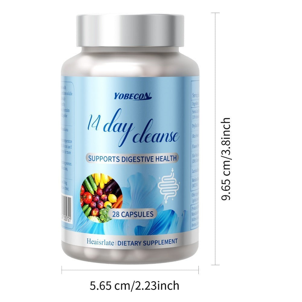 Colon Cleanse Capsules with Senna Leaf, Psyllium Husk & MCT Oil, 14-Day Advanced Gut Detox & Digestive Support Formula — imag