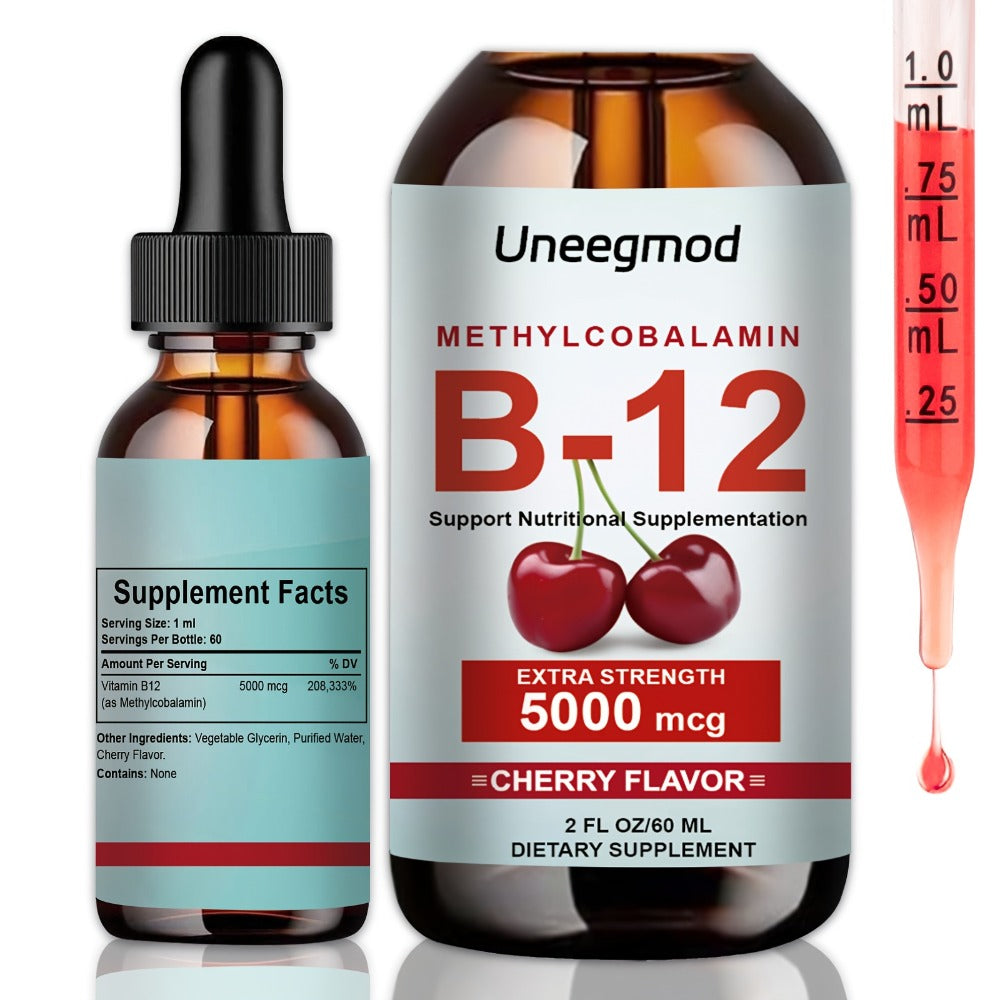 Sublingual Vitamin B12 Liquid Drops 5000mcg Methylcobalamin for Bath Time, Home Spa and Personal Care — image 1