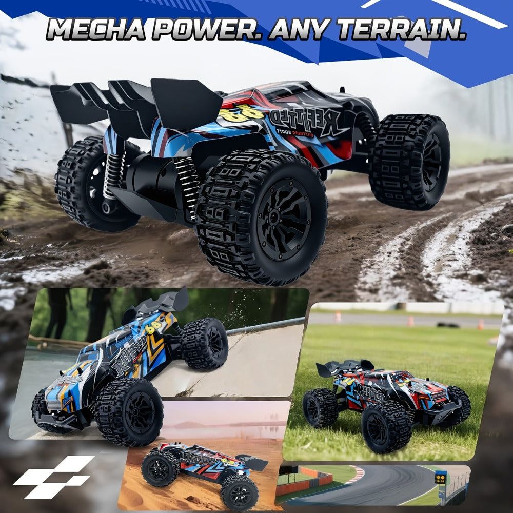 1:18 Scale RC Off-Road Car 35+ KM/H 4WD, 2.4GHz High Speed Remote Control Truck, Hobby Grade RC Racing Crawler for Kids & Adu