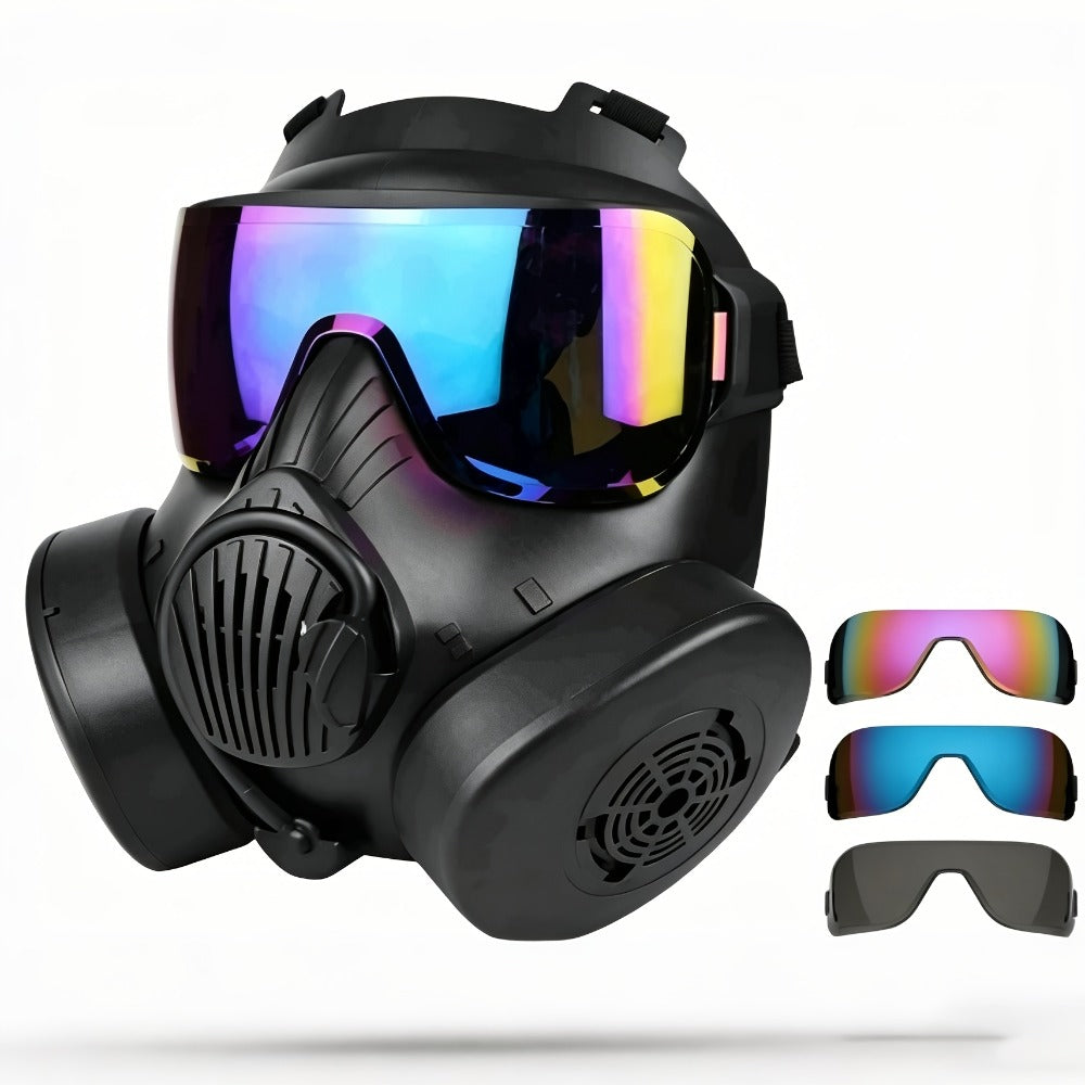 Tactical CS Costume Prop Mask Plastic Airsoft Style – Military Face Mask for Men Halloween Cosplay Role Play CS Simulation Ou