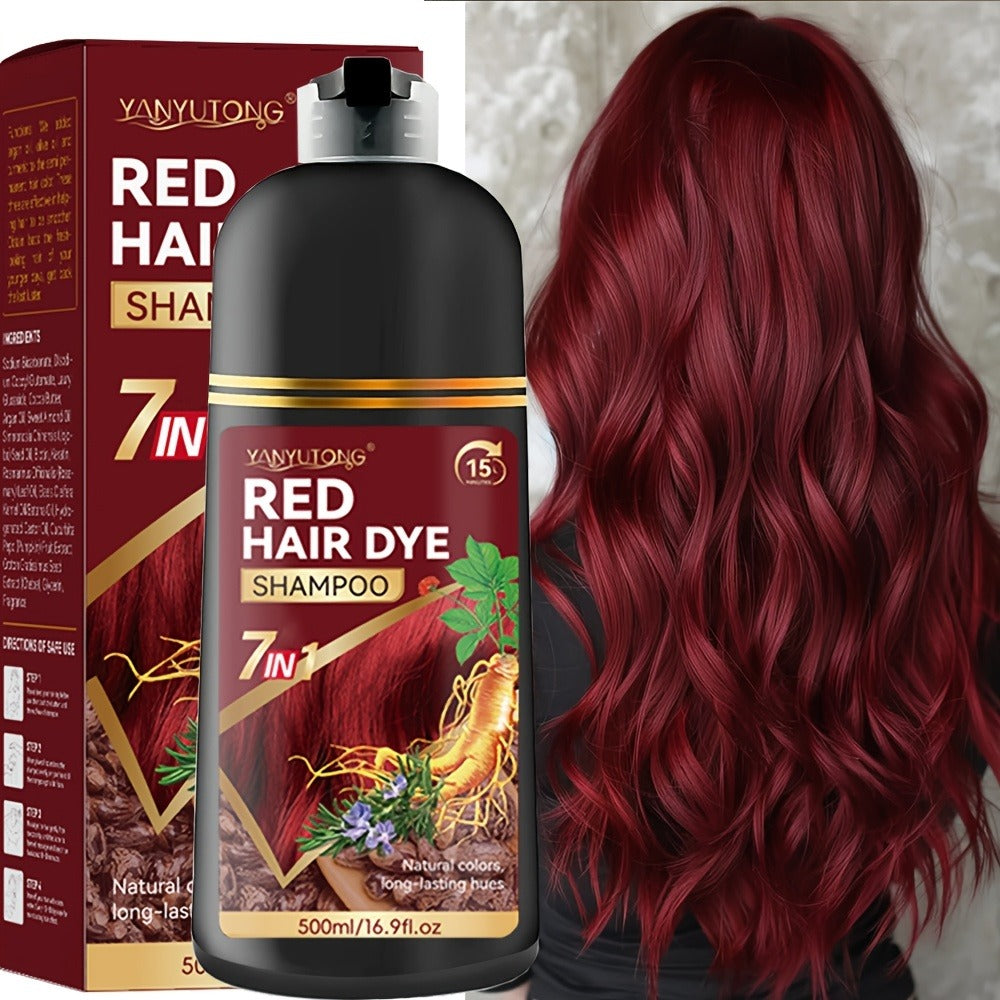 Hair Dye Shampoo Natural Plant Pigments, Covers Gray Hair Fast in 1 Wash, 16.91oz Color Shampoo in Black — image 6