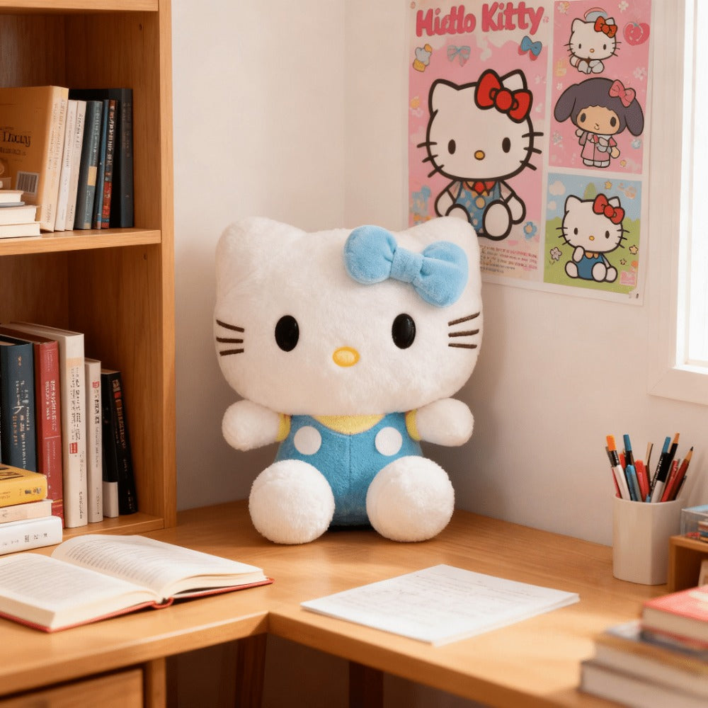 Plush Toy Bow-Wearing Cat Character Doll with Red, Pink or Blue Color Options and Soft Fabric — image 12