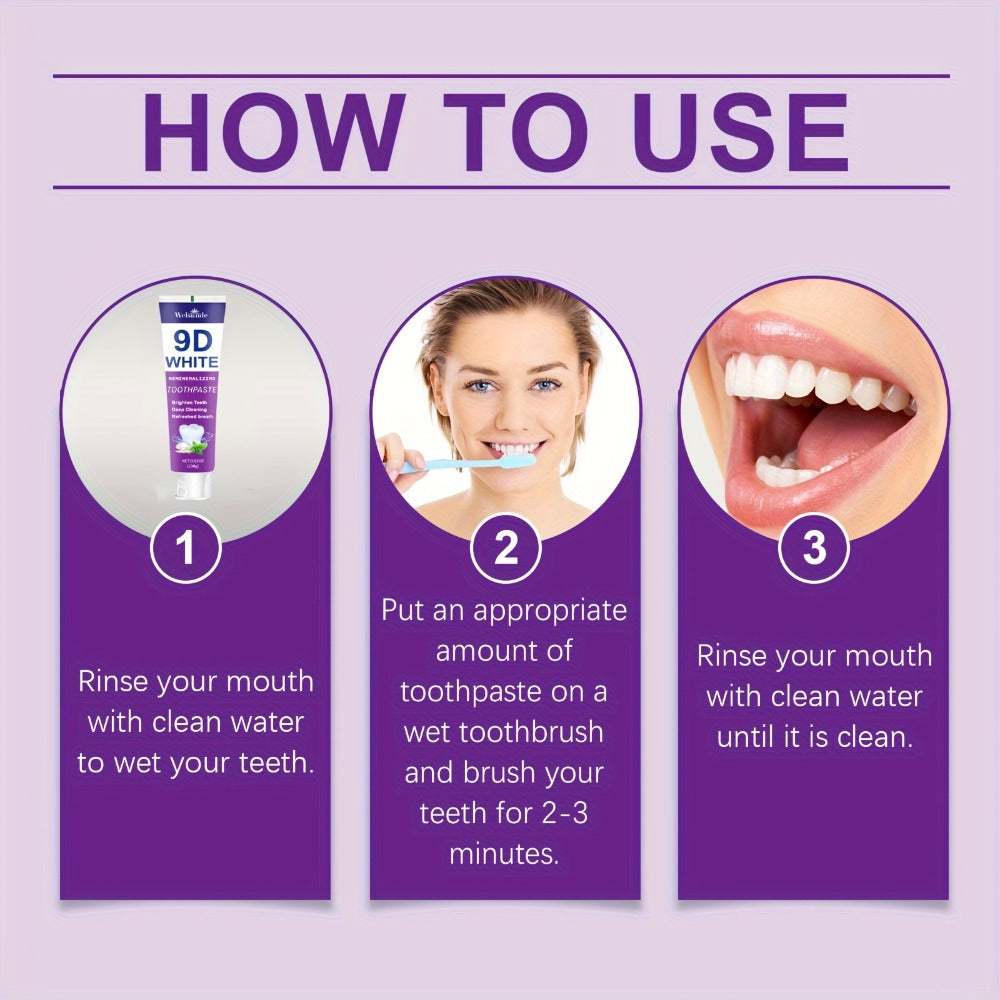 Two-Pack 100g Purple Mint Toothpaste with Hydroxyapatite and Niacinamide Listed on Ingredient Panel — image 12