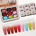 Gel Nail Polish Set 9 Colors Autumn Winter Gradient Collection, Firm Pat Glue Soak Off UV LED Gel Polish — image 8