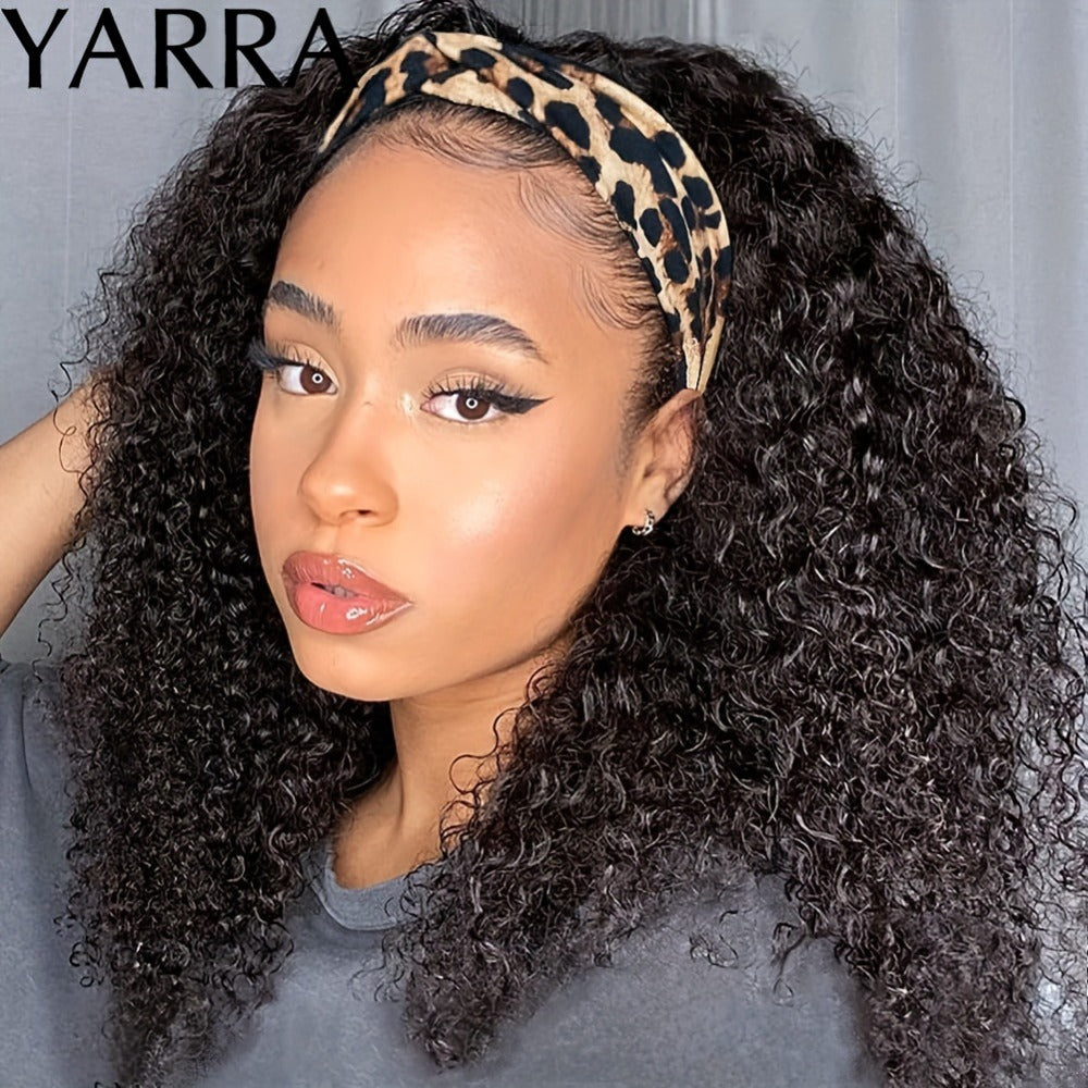 Kinky Curly Headband Human Hair Wig in Natural Color with 14-, 16- or 20-Inch Length Options — image 10