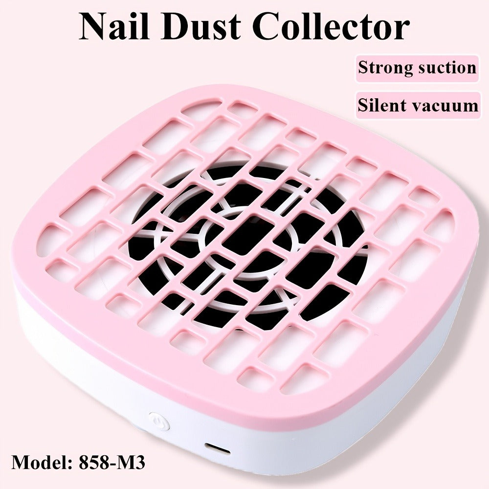 Nail Dust Collector Desktop USB Electric Nail Vacuum Fan Powerful Suction Powder Removal Machine with Filter — image 2