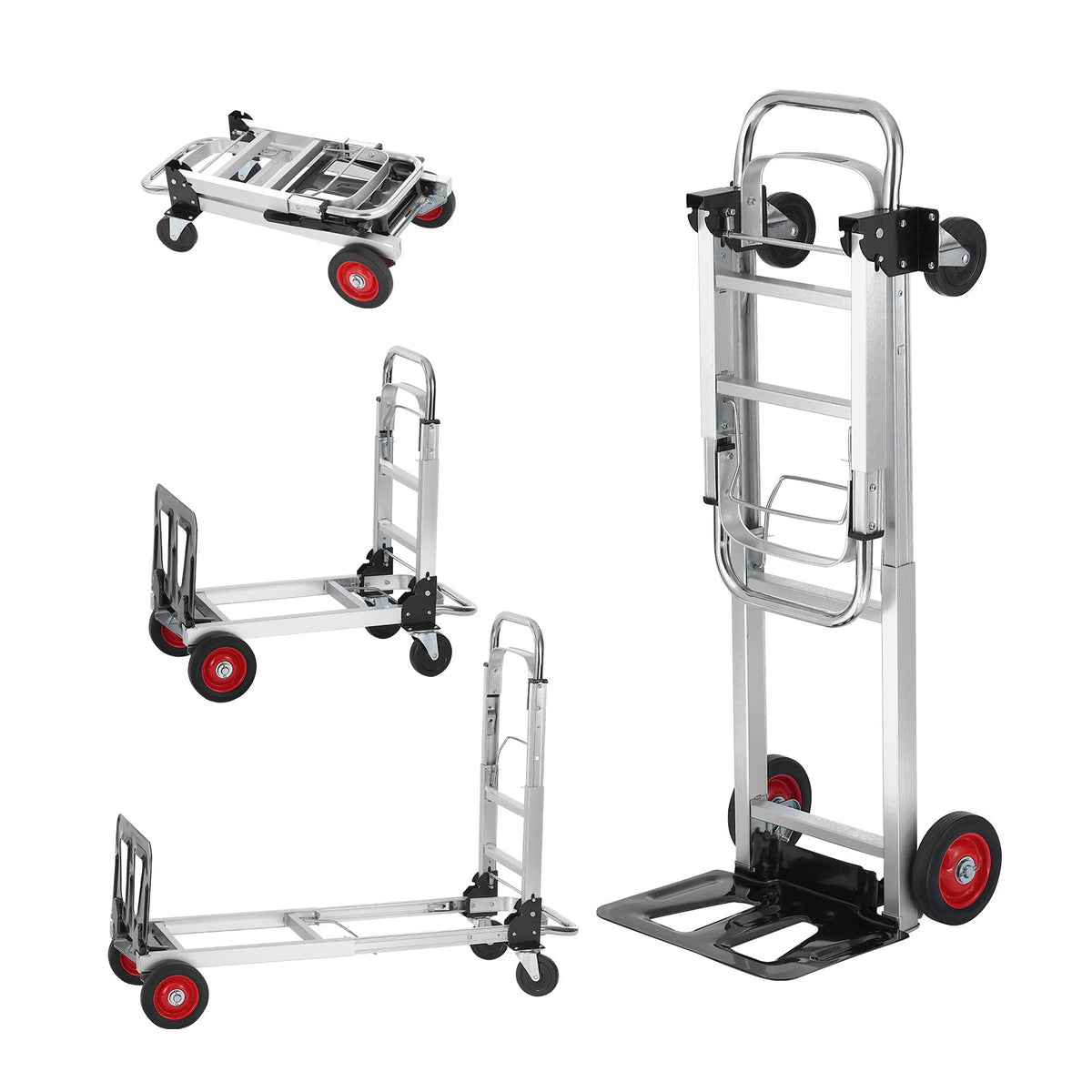 Convertible Folding Hand Truck and Platform Cart with 400 lb Platform and 250 lb Upright Load Labels — image 1