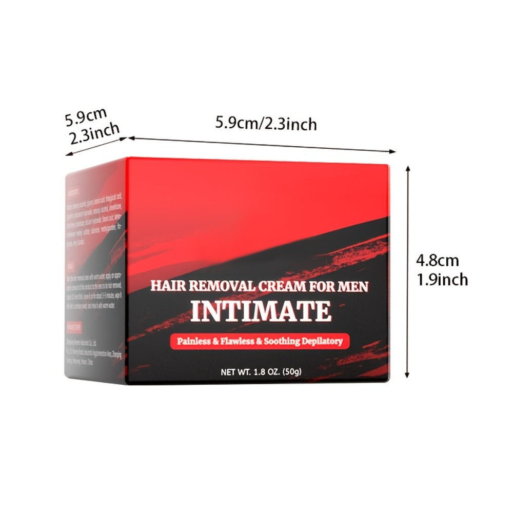 Depilatory Cream for Men 5-Minute Painless with Squalane 50g – Fast-Acting Body Hair Removal for Chest Back Arms Legs Underar