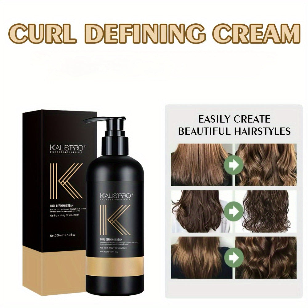 Curl Defining Cream and Detangling Brush Set by KALISPRO with One or Two 300ml Pump Bottles — image 22