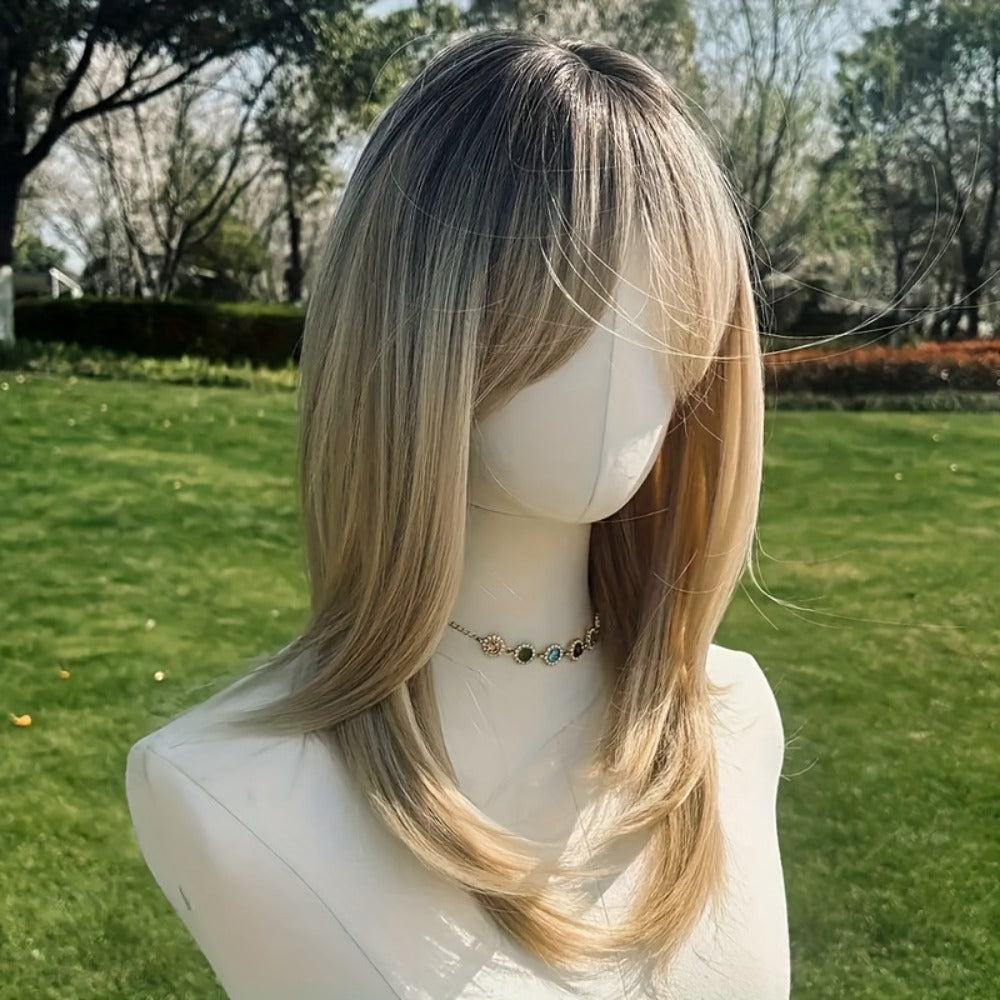 Synthetic Wig 20-Inch Layered Straight Style in Deep Purple with Hairnet Included for Cosplay Looks — image 10