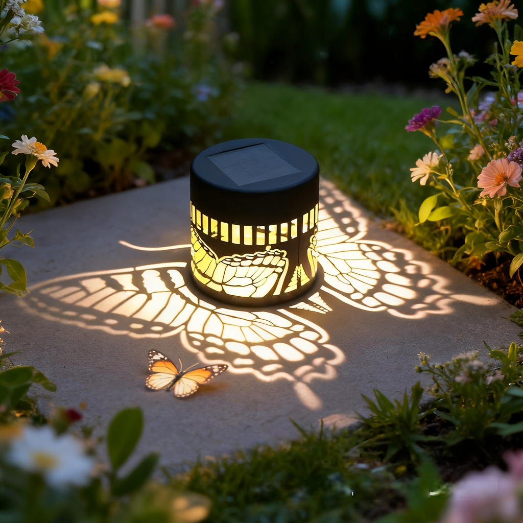 Two- or Four-Piece Solar Butterfly Fence Lantern Set with Metal Cutout Shades, 16 x 7.8 x 8.5cm Each — image 8