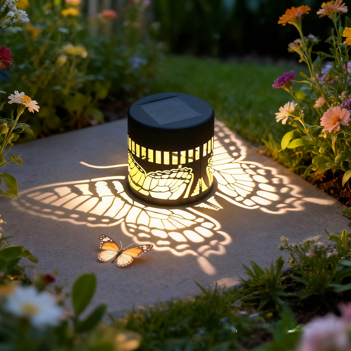 Two- or Four-Piece Solar Butterfly Fence Lantern Set with Metal Cutout Shades, 16 x 7.8 x 8.5cm Each — image 8