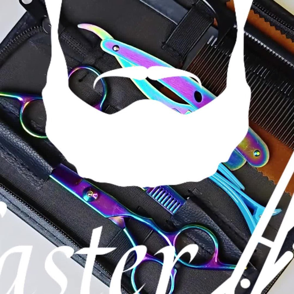 Hair Scissors Set in a Professional 16pcs 6.0 Inch Salon Shear Design for Flat Cut and Bangs — image 10