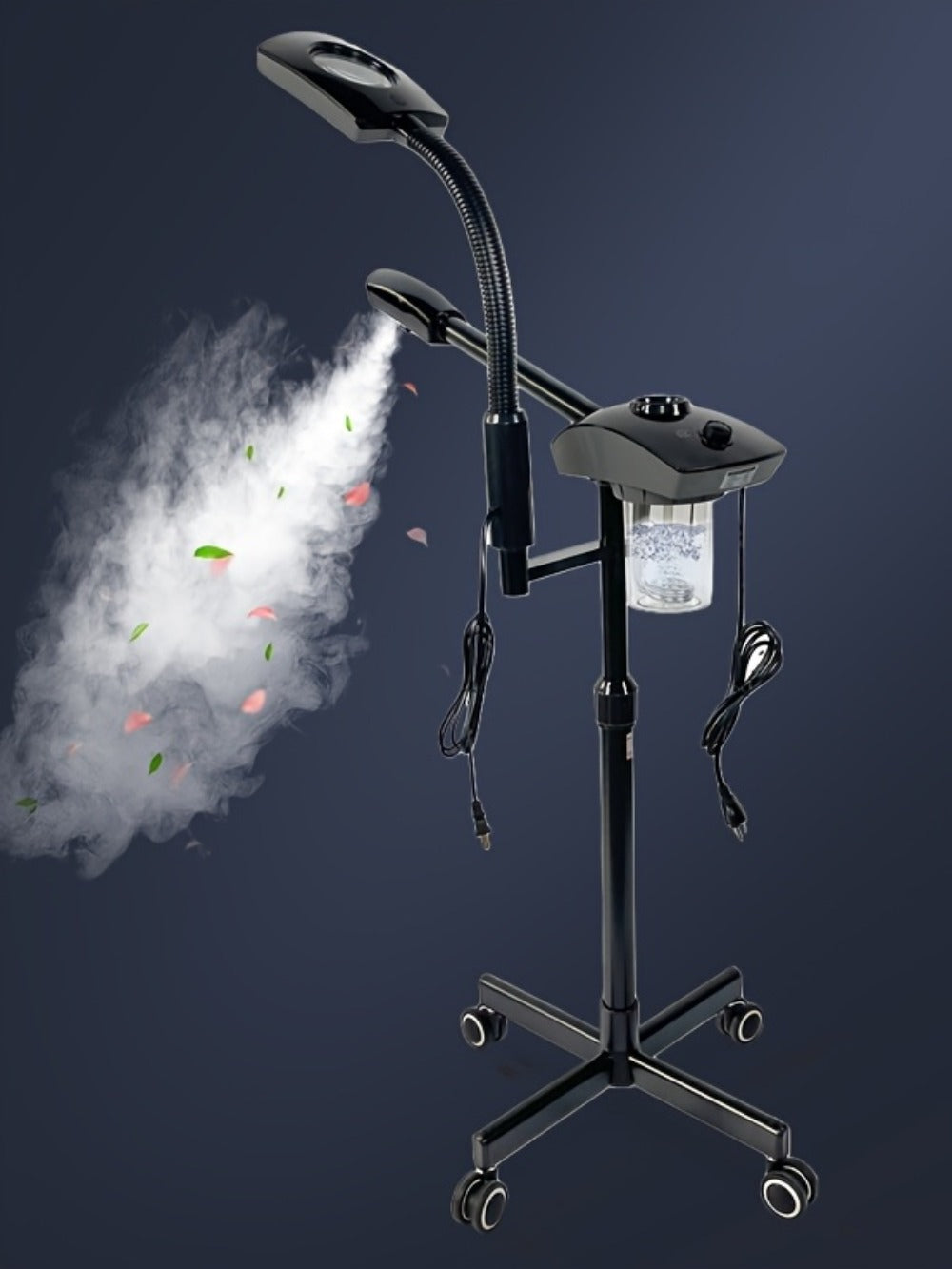 Facial Steamer with Ozone & 3X Magnifying Lamp, 2-in-1 Professional Wheeled Spa Steamer, Timer Preset — image 13