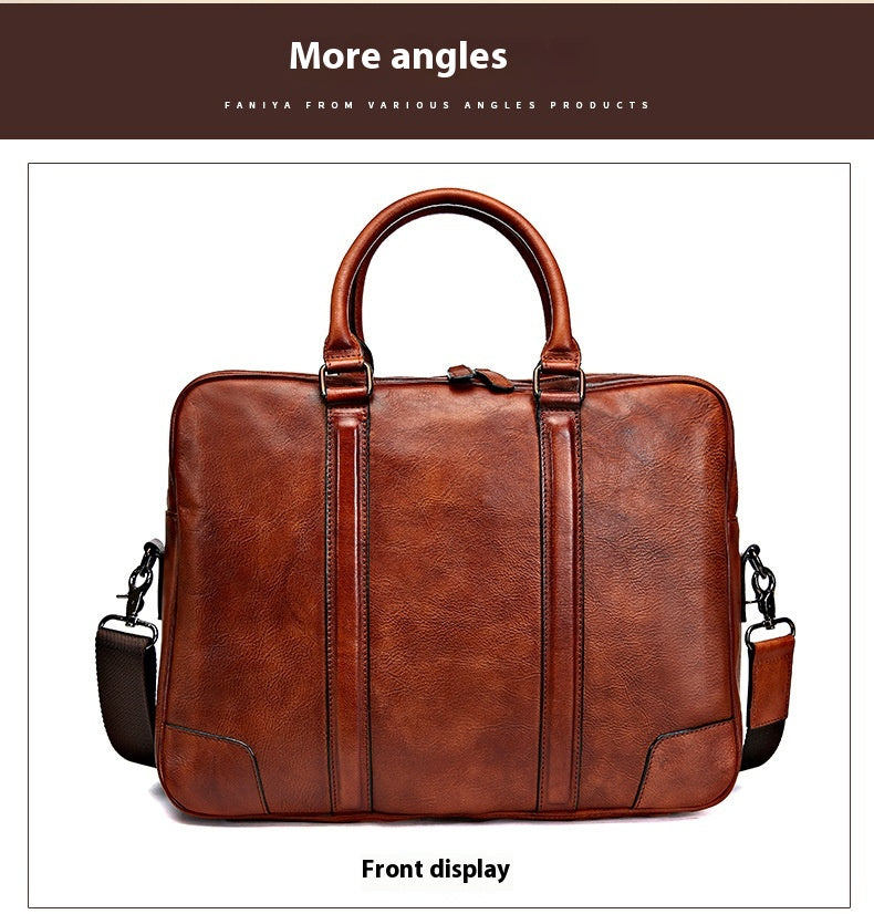 Skeleton-skin Genuine Leather High-grade Briefcase