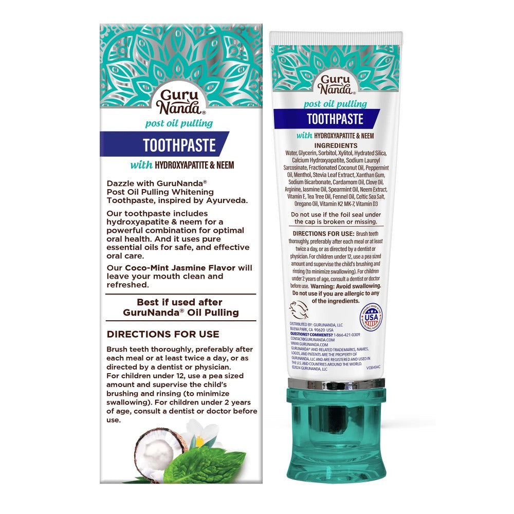 Hydroxyapatite Whitening Toothpaste Fluoride Free, Natural Teeth Whitening for Sensitive Teeth Stain Removal — image 2