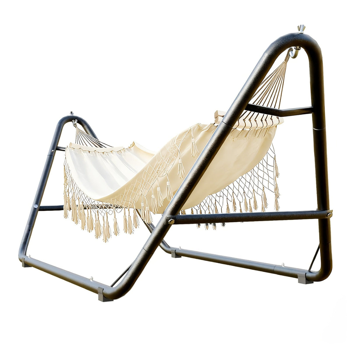 Freestanding Hammock and Stand Set with 89.37-Inch Width, Three Colors and 600 lb Load-Limit Marking — image 5