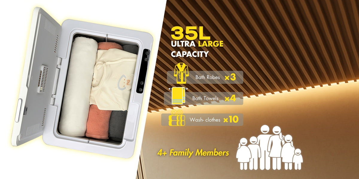 Electric Towel Warmer 35L Large Capacity Foldable Blanket Warmer with Timer & Drying Mode, Fast Heating — image 15