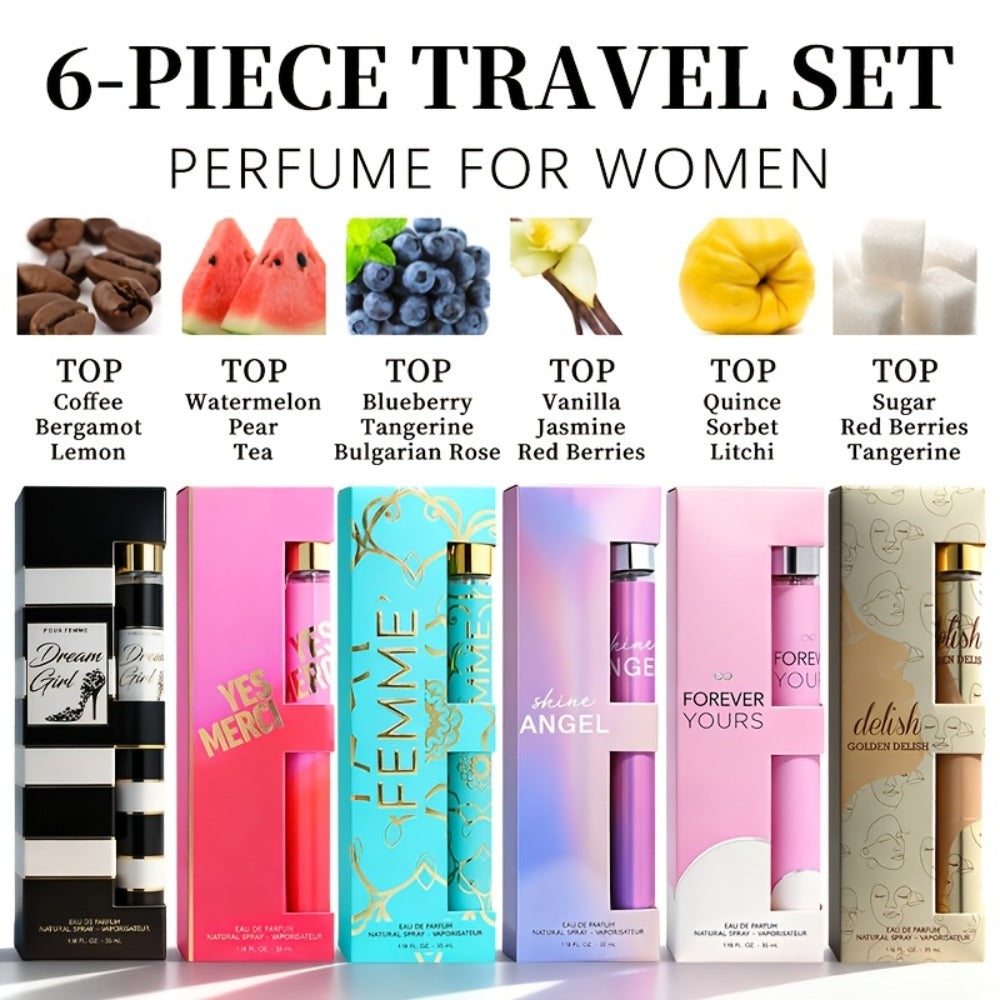 Women's Perfume Gift Set with Six Eau de Parfum Travel Sprays, 1.18 oz Each in Two Assortments — image 5