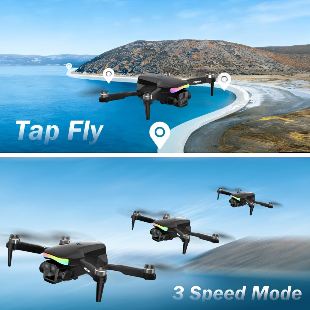 LCD Screen Drone Dual Cameras Brushless Motor Foldable RC Quadcopter with the Listed Color, Size or Set Options for Everyday 